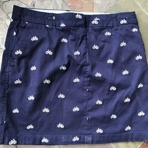 Bicycle Print Preppy Skirt!